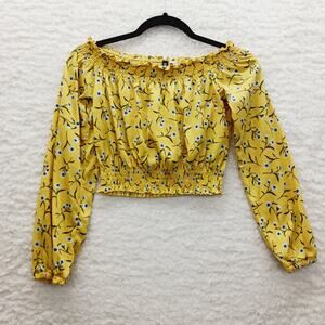 Blouse Size XS Cropped Smock Puff Coquette Fairycore Romantic Whimsycore Y2K